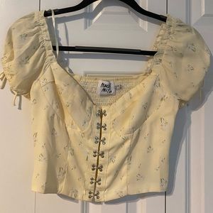 princess polly Allyson Top in yellow